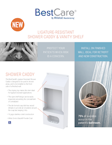 Bestcare Product Ligature-Resistant Shower Caddy & Vanity Shelf - Whitehall  Mfg